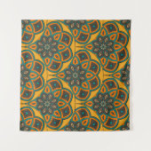 Abstract mandala fish scale seamless pattern. Orna タペストリー (正面(横))