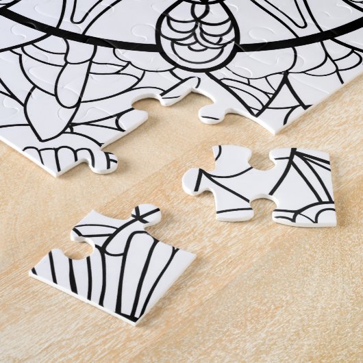 Abstract Mandala Fun Coloring Puzzle ジグソーパズル (側面)