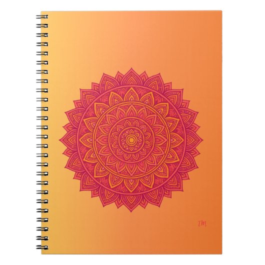 Abstract Mandala Shape Notebook ノートブック (正面)