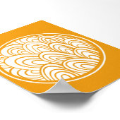 Abstract Mandala Style Circle Illustration ポスター (角)