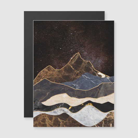 Abstract Marble Mountains Under Starry Sky (正面/裏面)
