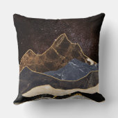 Abstract Marble Mountains Under Starry Sky クッション (裏面)