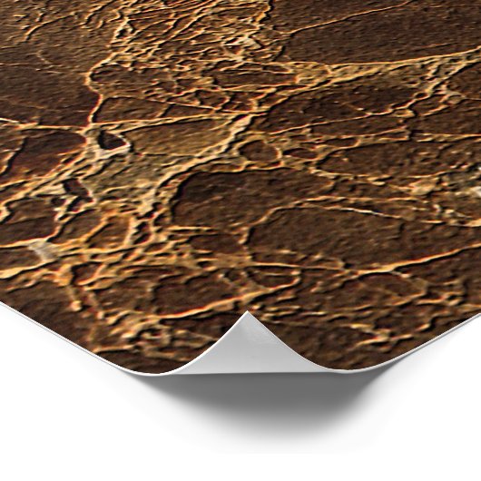 Abstract Marble Mountains Under Starry Sky ポスター (角)