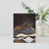 Abstract Marble Mountains Under Starry Sky ポストカード (スタンド正面)