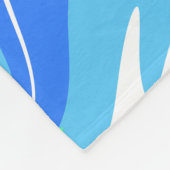 Abstract Marble Swirl Texture - Ocean Tones  フリースブランケット (角)