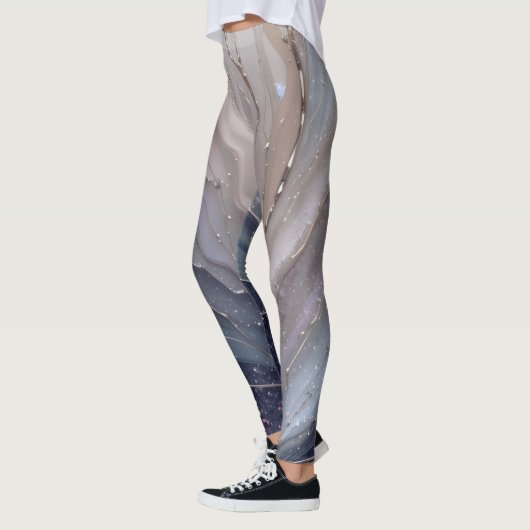 Abstract Marble Women Leggings – Comfortable leggi レギンス (左)