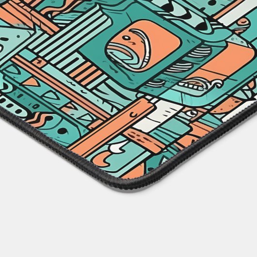 Abstract Mechanical Metropolis デスクマット (コーナー)