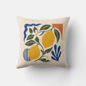 Abstract Mediterranean Lemon Citrus Cushion クッション (裏面)