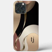 Abstract Metallic Pattern with Monogram Case-Mate iPhoneケース (裏面)