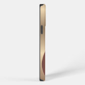 Abstract Metallic Pattern with Monogram iPhoneケース (右側面)