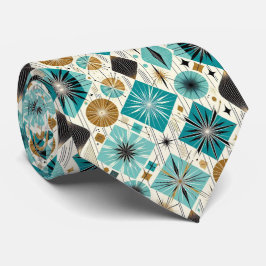 Abstract Mid Century Modern Starburst DIamond ネクタイ