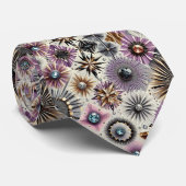 Abstract Mid Century Modern Starburst Diamond ネクタイ (ロール)