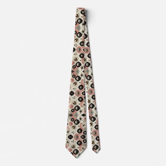 Abstract Mid Century Modern Starburst DIamond ネクタイ (正面)