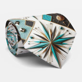 Abstract Mid Century Modern Starburst DIamond ネクタイ (ロール)