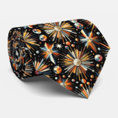Abstract Mid Century Modern Starburst Diamond ネクタイ (ロール)