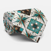 Abstract Mid Century Modern Starburst DIamond ネクタイ (ロール)