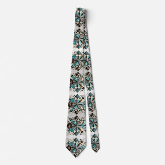 Abstract Mid Century Modern Starburst DIamond ネクタイ (正面)