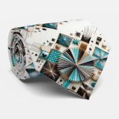 Abstract Mid Century Modern Starburst DIamond ネクタイ (ロール)