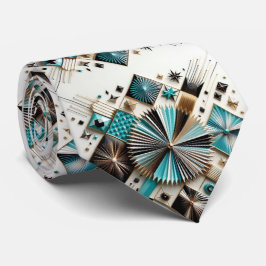 Abstract Mid Century Modern Starburst DIamond ネクタイ