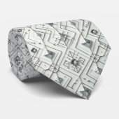 Abstract Mid Century Modern White Diamonds ネクタイ (ロール)