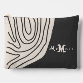 Abstract minimal art retro vintage  Monogram  アクセサリーポーチ
