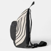 Abstract minimal art retro vintage  Monogram  スリングバッグ (右)