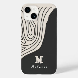 Abstract minimal art retro vintage  Monogram  Case-Mate iPhone 14ケース