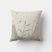 Abstract Minimal Botanical Line Art クッション (裏面)