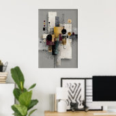 Abstract Minimal Geometric Print, Printable Art ポスター (ホームオフィス)