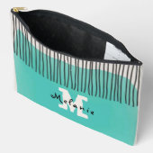 Abstract minimal style sketched trendy Monogram  アクセサリーポーチ (見開き)