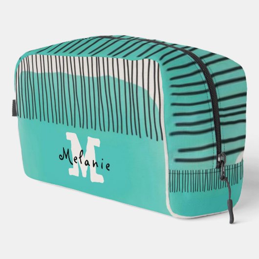 Abstract minimal style sketched trendy Monogram  ドップキット (右コーナー)