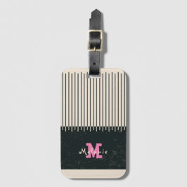 Abstract minimal style sketched trendy Monogram  ラゲッジタグ