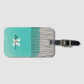 Abstract minimal style sketched trendy Monogram  ラゲッジタグ (正面横)