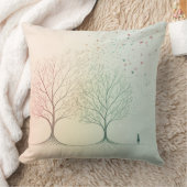Abstract Minimal Tree of Life Pillow Pastel クッション (ブランケット)