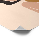 Abstract Minimal Woman Boho Chic Art Poster ポスター (角)