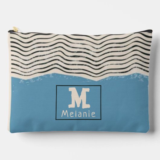 Abstract minimalist artistic lines Monogram アクセサリーポーチ (正面)