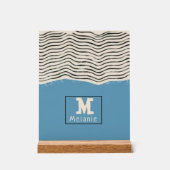 Abstract minimalist artistic lines Monogram アクリルサイン (正面)