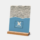 Abstract minimalist artistic lines Monogram アクリルサイン (傾斜)