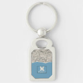 Abstract minimalist artistic lines Monogram キーホルダー (正面)