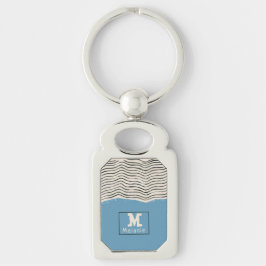 Abstract minimalist artistic lines Monogram キーホルダー