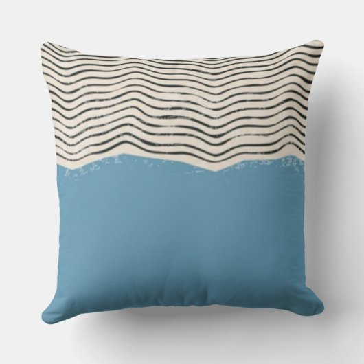 Abstract minimalist artistic lines Monogram クッション (裏面)