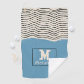 Abstract minimalist artistic lines Monogram ゴルフタオル (インサイチュ)
