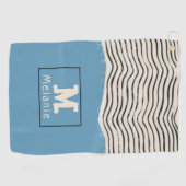 Abstract minimalist artistic lines Monogram ゴルフタオル (横)