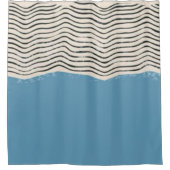 Abstract minimalist artistic lines Monogram シャワーカーテン (正面)