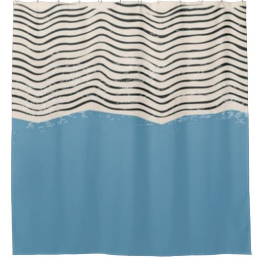 Abstract minimalist artistic lines Monogram シャワーカーテン (正面)