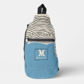 Abstract minimalist artistic lines Monogram スリングバッグ (正面)