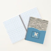 Abstract minimalist artistic lines Monogram ノートブック (内部)