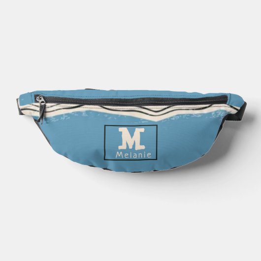 Abstract minimalist artistic lines Monogram ファニーパック (レイダウン)
