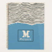 Abstract minimalist artistic lines Monogram プランナー手帳 (正面)