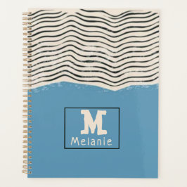 Abstract minimalist artistic lines Monogram プランナー手帳